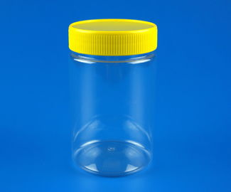 58MM Caliber Airtight Plastic Jars , Lightweight Clear Plastic Storage Jars