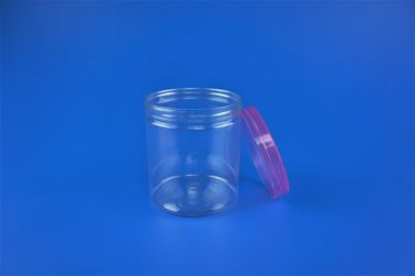 Clear Screw Lid Bath Salts 385ml Colored Plastic Storage Jars